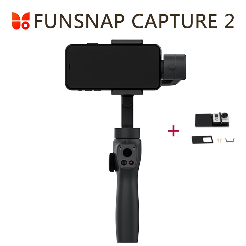 GimbalAndAdapter Захват funsnap 2 Ручной Стабилизатор для смартфона GoPro 7 XiaoYi 4k экшн-камера не DJI OSMO 2 ZHIYUN FEIYUTECH - Цвет: GimbalAndAdapter