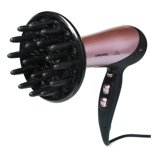 

Grundig HD 6480 2200 Watt Ionic Hair Dryer with Diffuser Head - Free Express Shipping - Hot Cold Blow - Professional