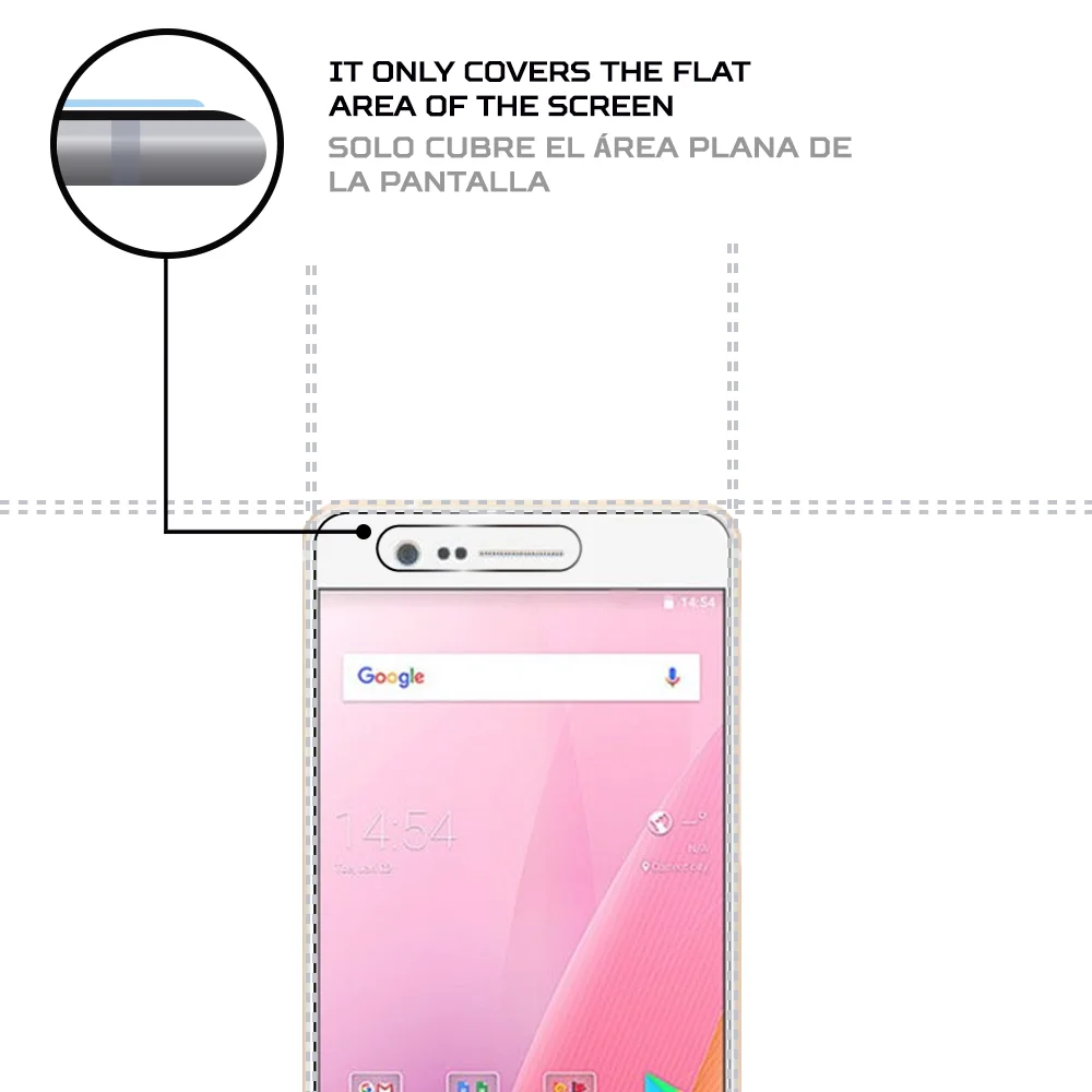Защитная пленка для экрана с защитой от ударов и царапин совместима Sharp Z3 |