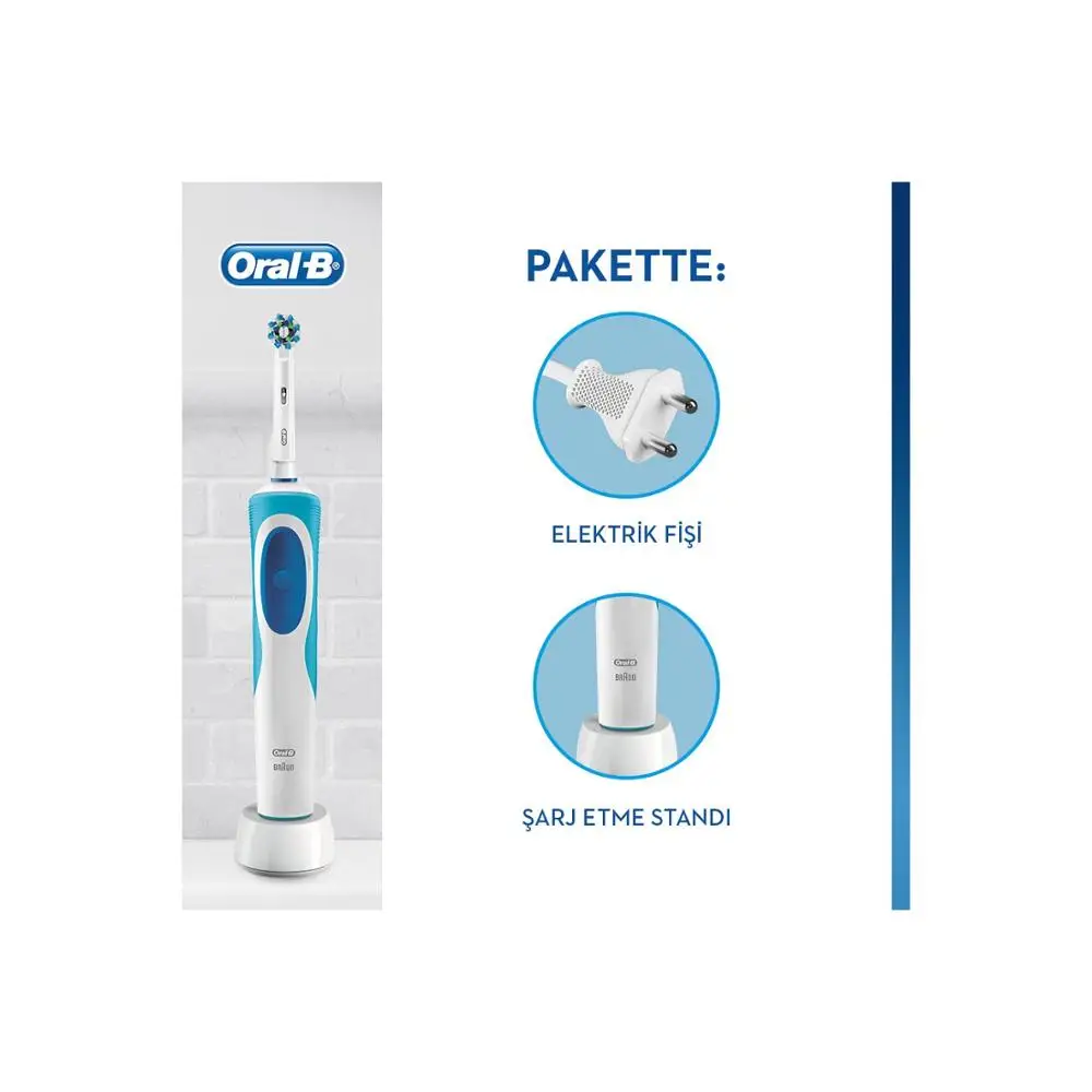 Перезаряжаемая зубная щетка Oral B Vitality (перекрестная головка)|Электрические