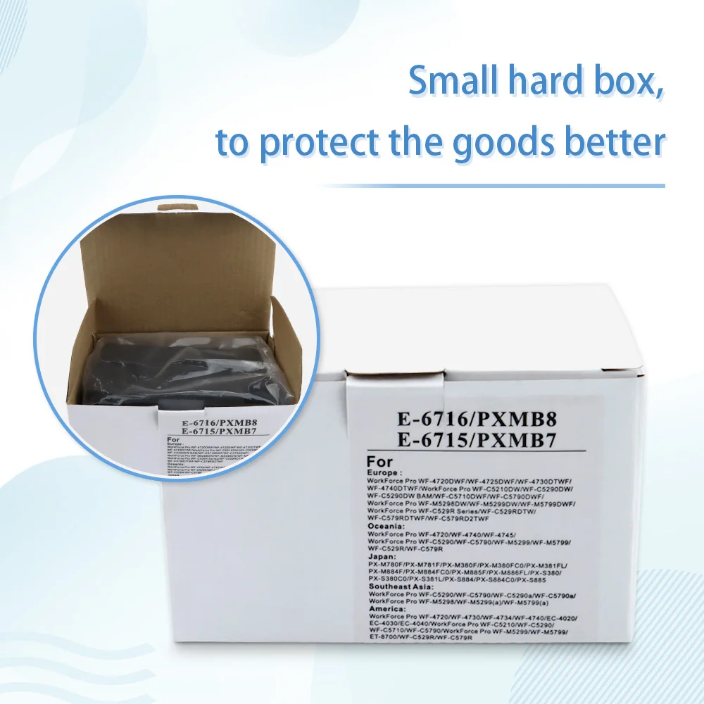 

Compatible T6715 T6716 Waste Ink Maintenance Box for Epson WorkForce WF-4720 4730 C5210 C5710 M5299 M5799 PX-M780F M781F PX-M380