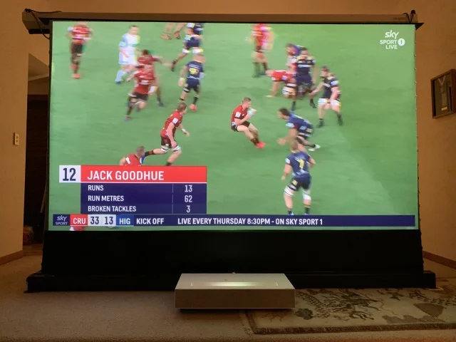 Высококачественный Электрический напольный проекционный экран 120 дюйма 16:9 ПЭТ