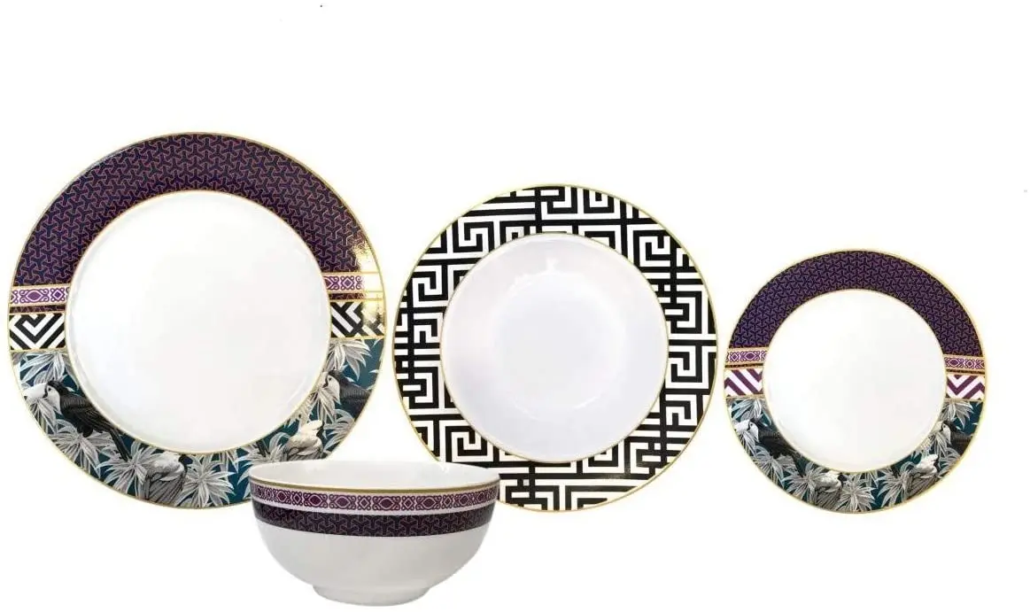 

Lucky Art Tania LYEG004 24 Pieces 6 Person Daily Dinner Set