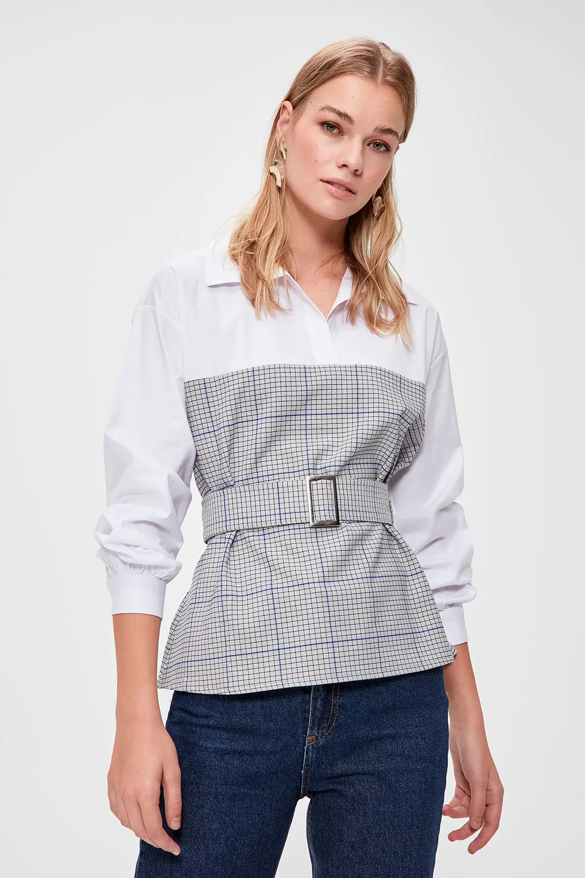 Trendyol с цветным блоком Bluz TWOAW20BZ0809| |