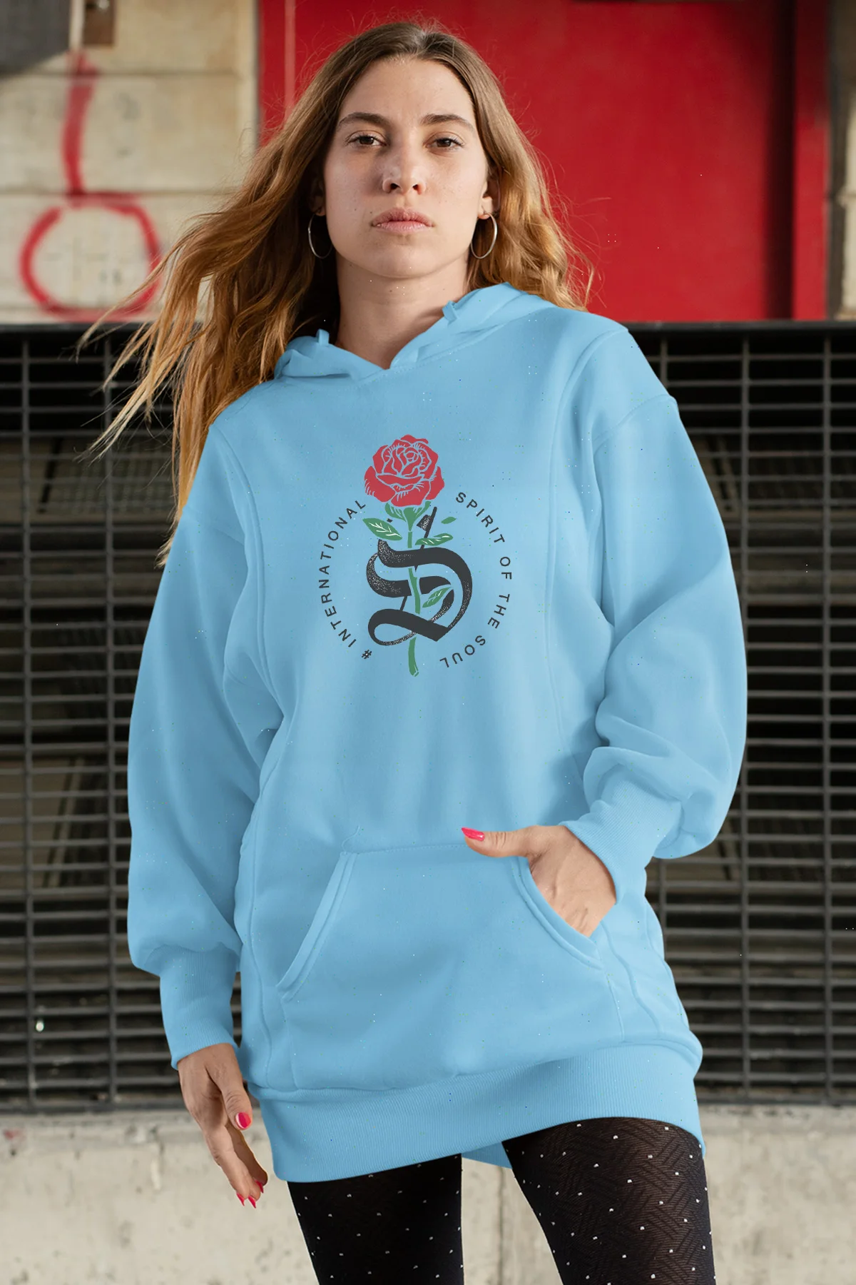 Angemiel одежда дух душа голубого платья свитер туника|Женские толстовки и свитшоты|