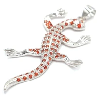50x27mm jazaz 3 6g unique chameleon tanzanite orange spessartine garnet for women 925 solid sterling silver pendant
