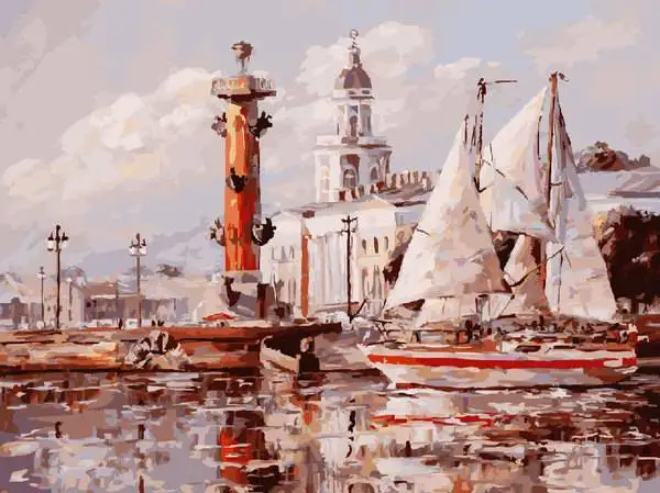 Санкт-Петербург. Кунсткамера 30*40 см картинка раскраска по номерам Белоснежка 253-AS