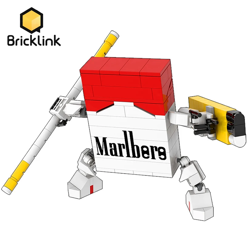 Идеи для Bricklink робот MOC Cigarette Mecha красный желтый зеленый набор сделай сам