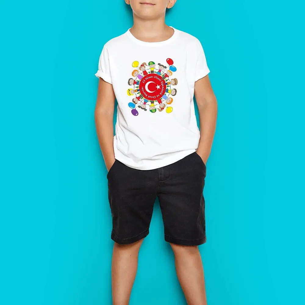 

Персонализированные 23 апреля дизайн белого цвета для мальчиков T-Shirt-E7