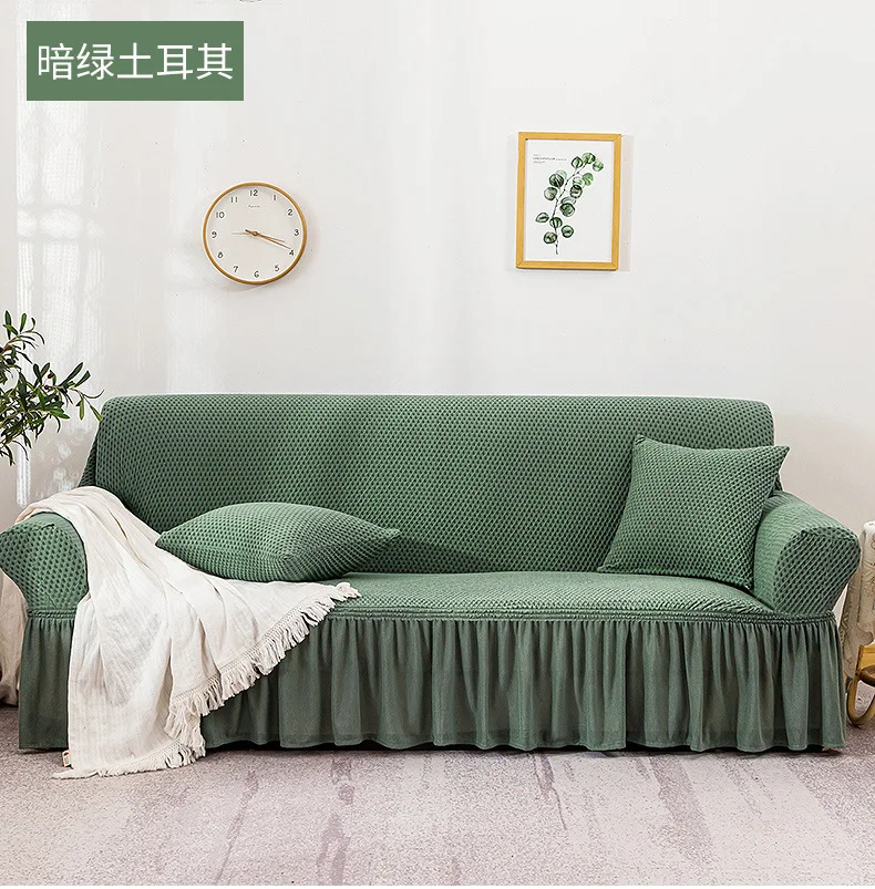 

High-grade solid color sofa cover four-season all-inclusive sofa cover cushion thickening anti-slip anti-fouling wear-resistant