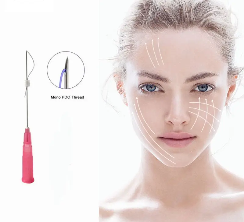 

50PCS Hot Mono On Sale Hilos Tensores Faciales Fio Face Lift Nose Eye Brow Barb Screw 26G 27G 29G 30G Facial Pdo Thread