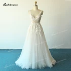 Кружевное свадебное платье в стиле бохо, с цветочным принтом