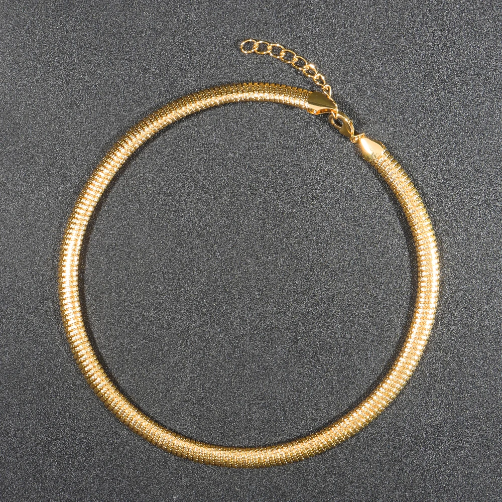 Collar de moda de Color dorado y plateado, Collar de 45 + 5 CM, cadena de hueso de serpiente, regalos de mujer, accesorios de joyería al por mayor, 2022