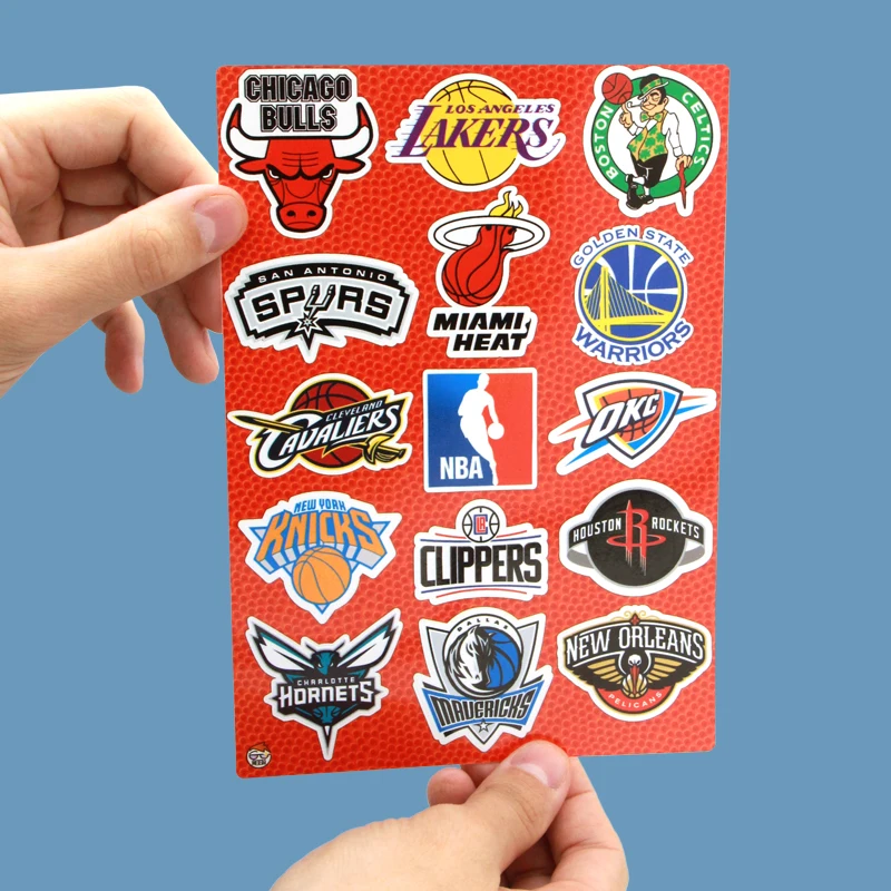 Самоклеющиеся наклейки на пленке спорт NBA баскетбол команды прикольные телефон