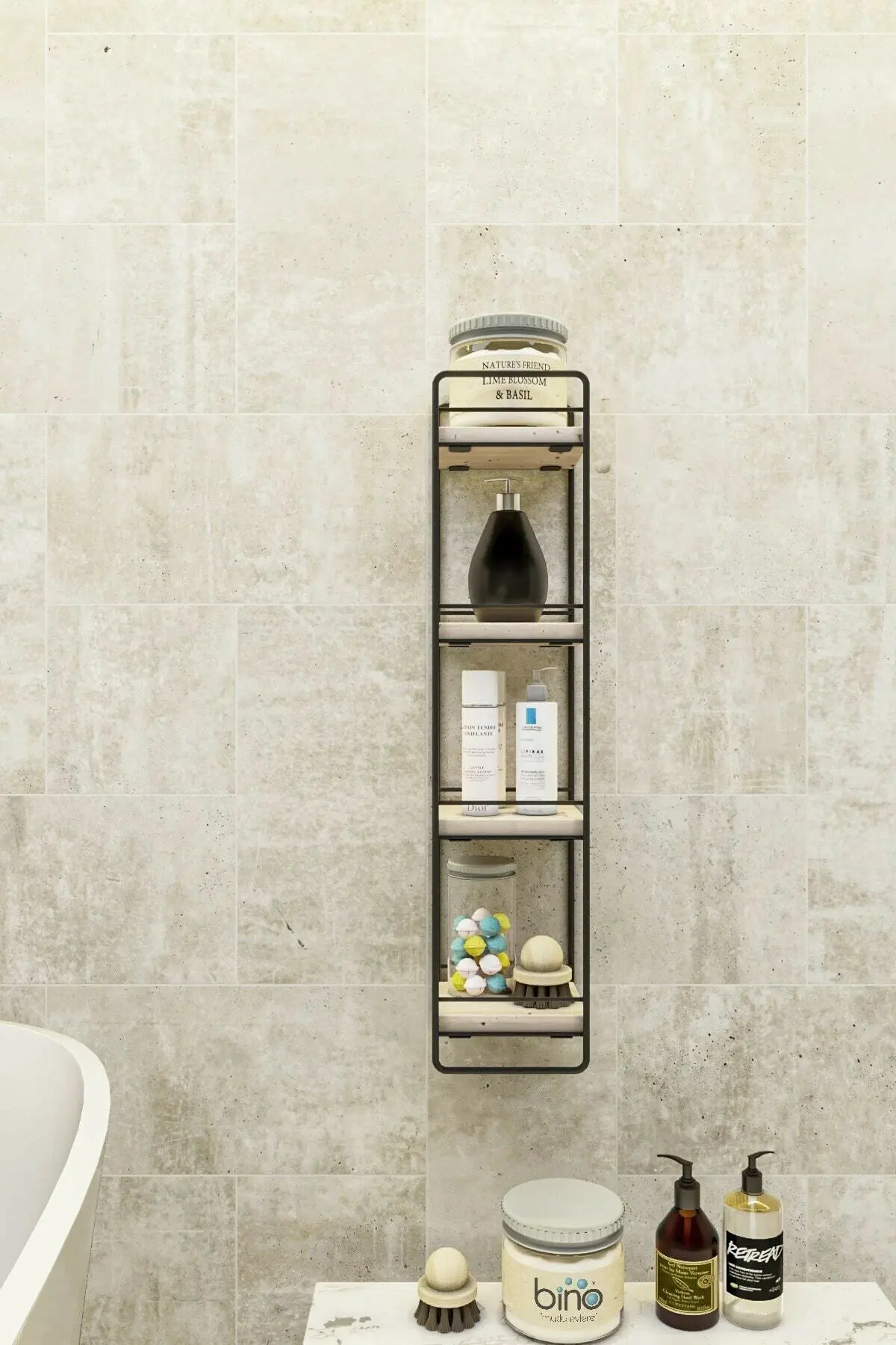 kitchen organizer storage rack shelf organizer natural wood 4 tier shelf wall mounted bathroom racks modern indoor accessories free global shipping