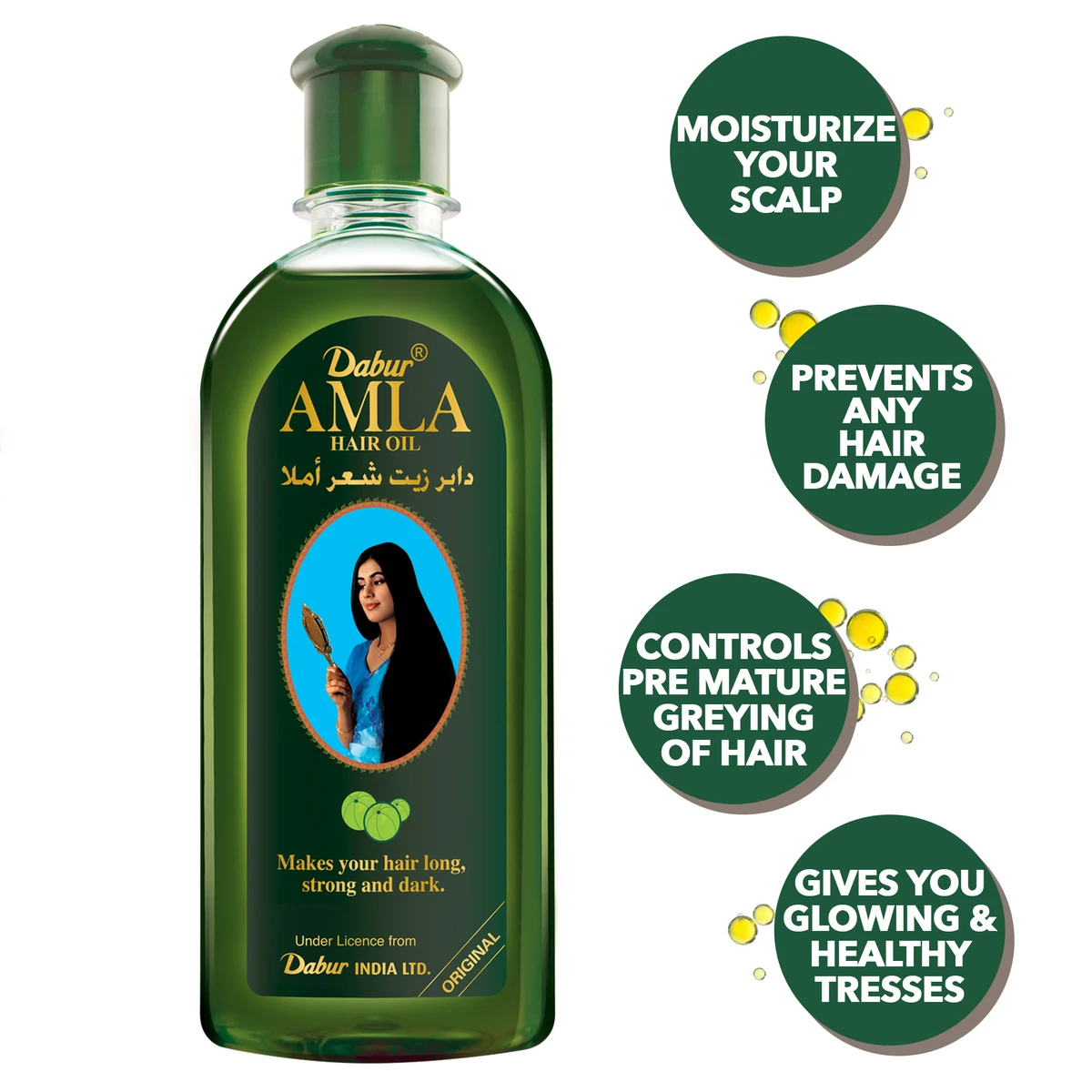 Dabur Amla Hair Care Oil 200 ml Gorgeous hair shiny | Красота и здоровье