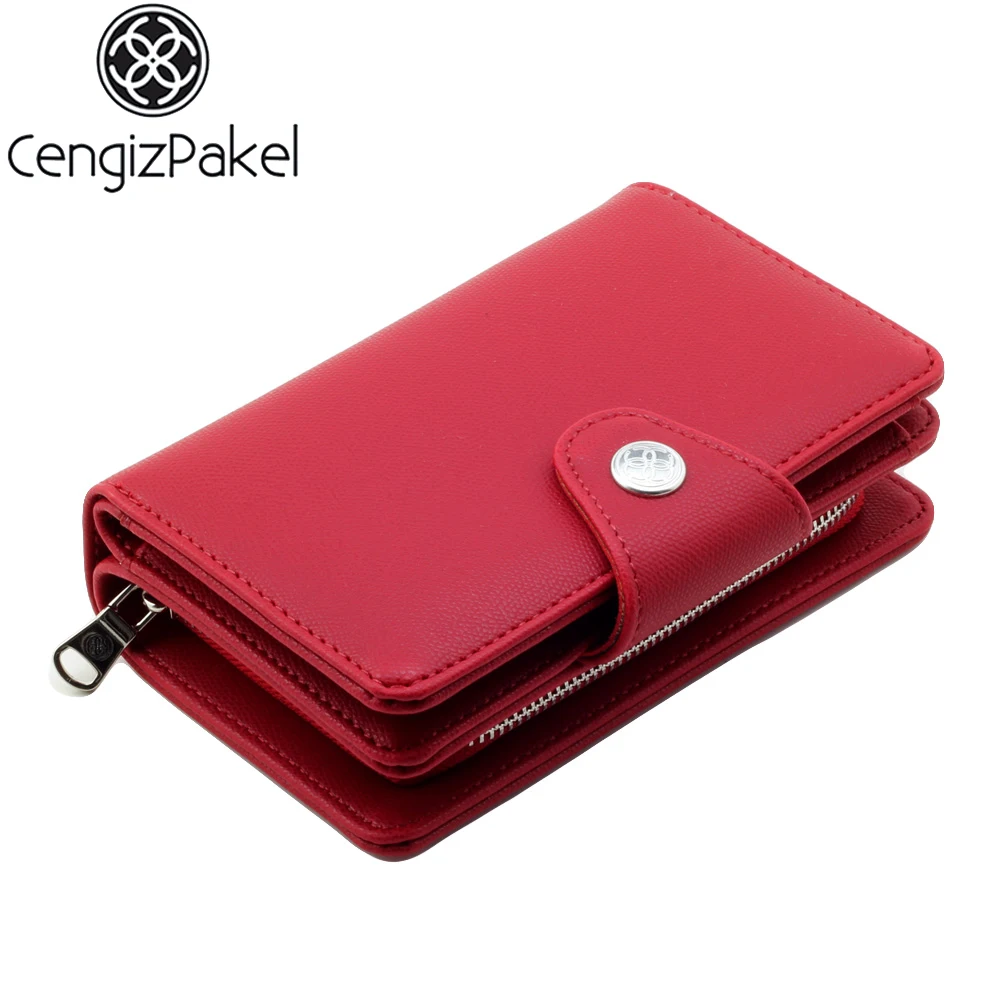Luxury brand Women Wallet Female Short Purse Clutch Zipper Business Small Purse Card Holder Large Capacity Wallet Red