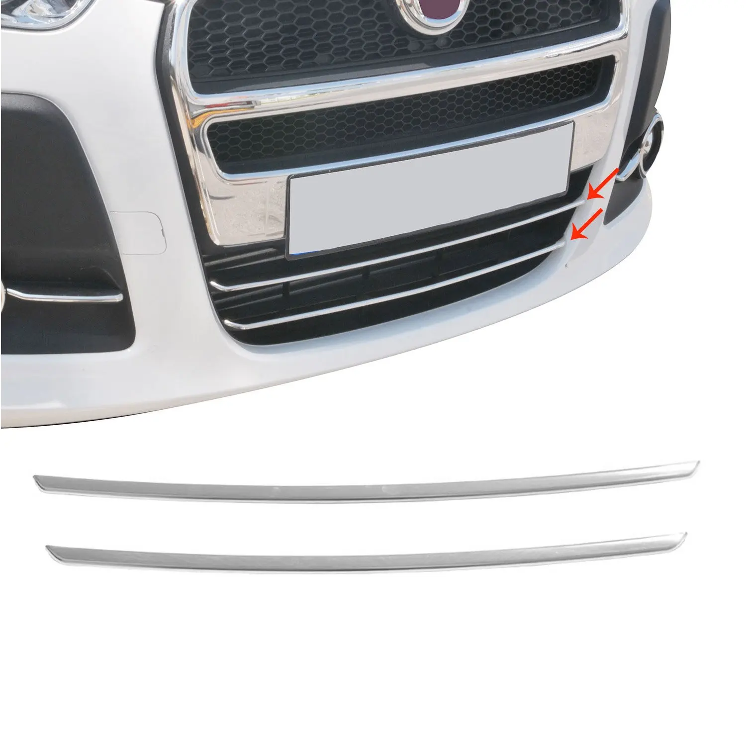 

Формовка переднего бампера Fiat Doblo хром, 2 шт., нержавеющая сталь (2010-2014)