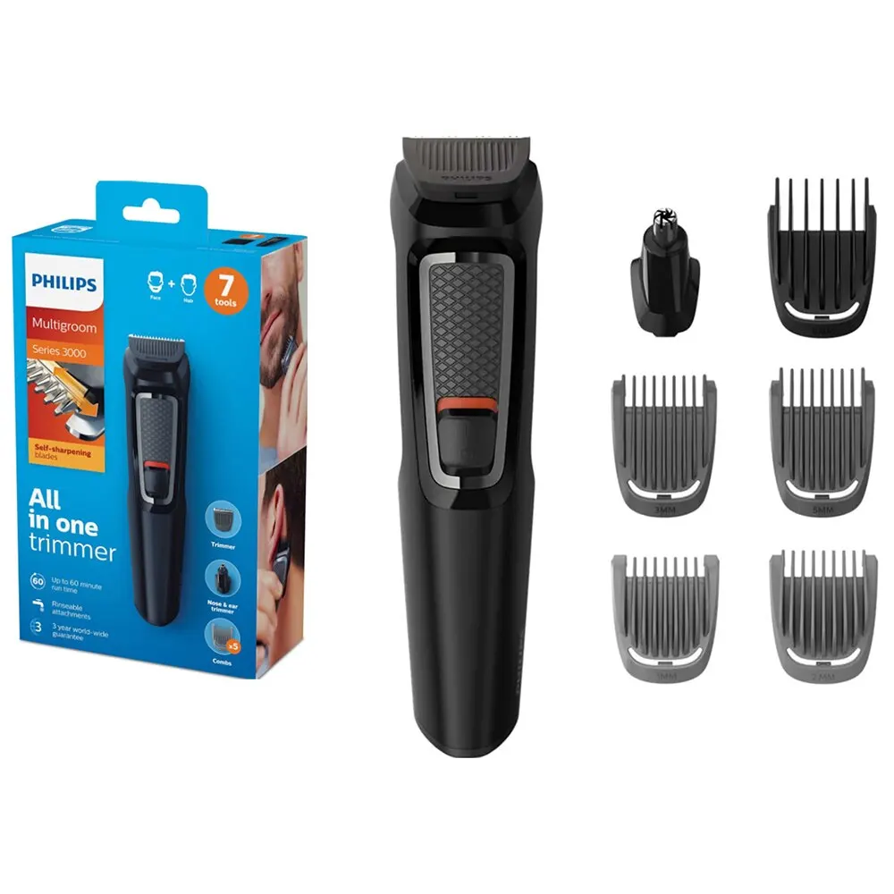 PHILIPS MG3720/15 7İn1 Rechargeable Electric Shaver HairClipper Beard Trimmer Cordless Washable Waterproof Razor For Men