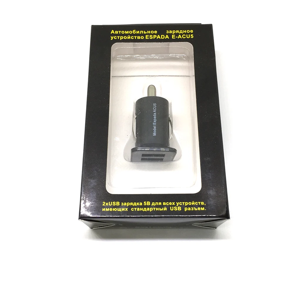 Автомобильное зарядное устройство /Espada ACU5 /авто-зарядка car charger/ вход DC 12-24V выход