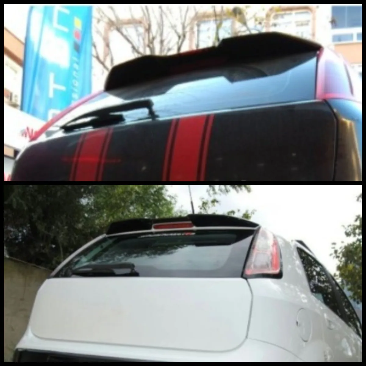

For Fiat Punto Spoiler Fiber Fiberglass Material Rear Roof Spoiler Wing Trunk Lip Car Styling Fully Compatible