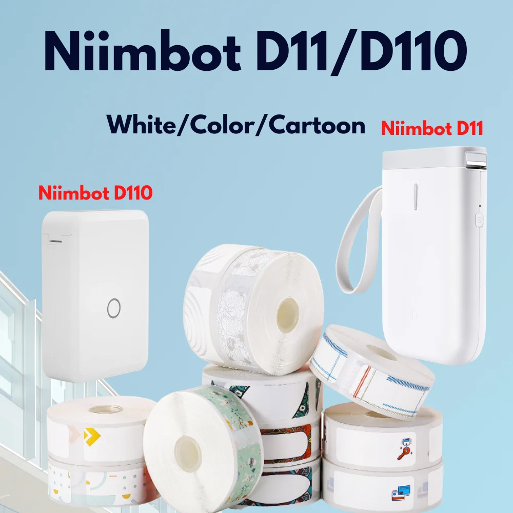 

NIIMBOT D11 D110 мини принтер для этикеток бумага для супермаркета, ценник, наклейка, водостойкая, устойчивая к разрыву, однотонная бумага