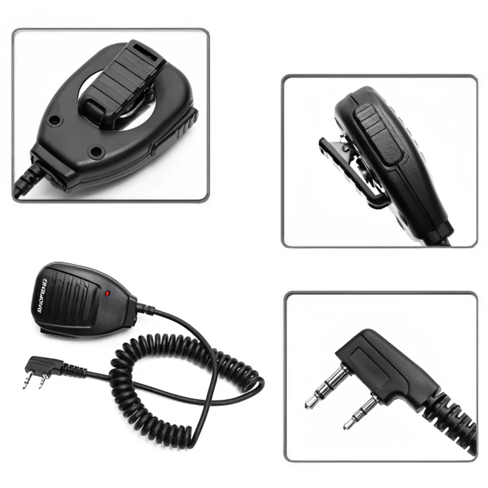 walkie talkie hand microphone handheld radio speaker mic ptt for walkie talkie bf 888s uv 82 uv 5r uv 5rpro h9 h7 100 baofeng free global shipping