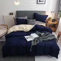 nordic double color bedding set single queen king duver cover set 240x220 bed sheet bed linen pillowcase gray pink quilt covers