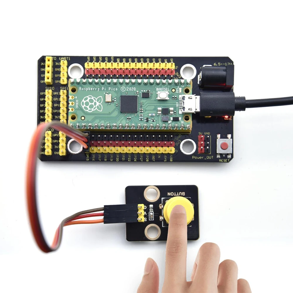 Плата расширения Keyestudio Raspberry Pi Pico IO Shield для макетной платы набор сделай сам