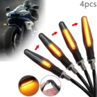 Светодиодсветильник поворотники для мотоциклов, 4 шт., 12 SMD задние мигалки, Проточная вода, мигалка IP68, гибкие светильник