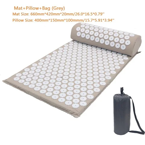 as picture Массажная подушка, массажный коврик для йоги, акупрессура, облегчающий стресс, боль в спине, шип, коврик для акупунктурного массажа, коврик для йоги с подушкой - Цвет: as picture