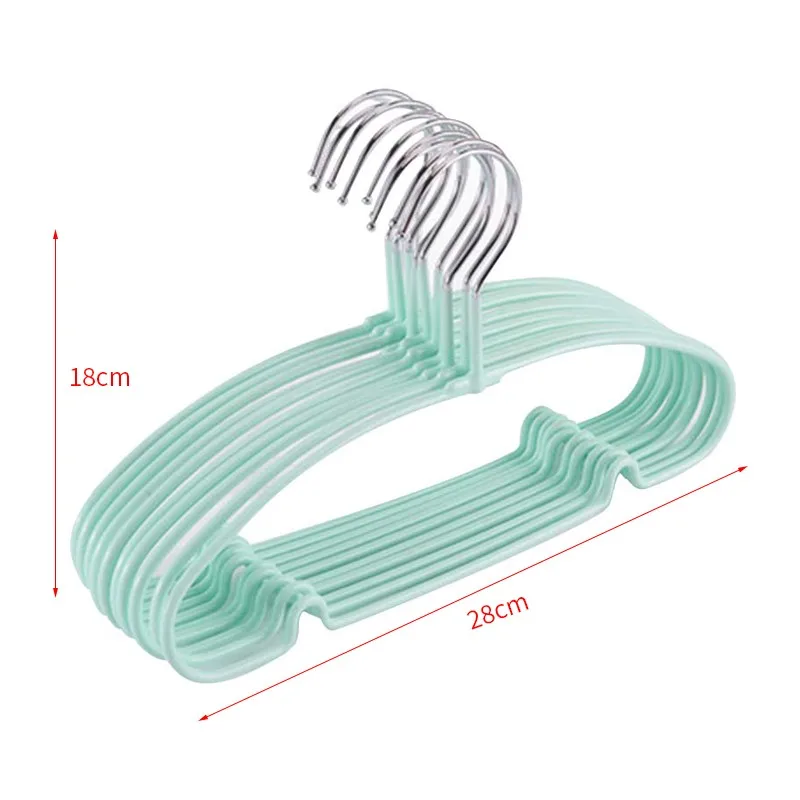 

Portable 10Pcs Children Clothes Hanger Groove Design Non-Slip Exquisite Clothes Hanger for Home Clothes Storage Rack