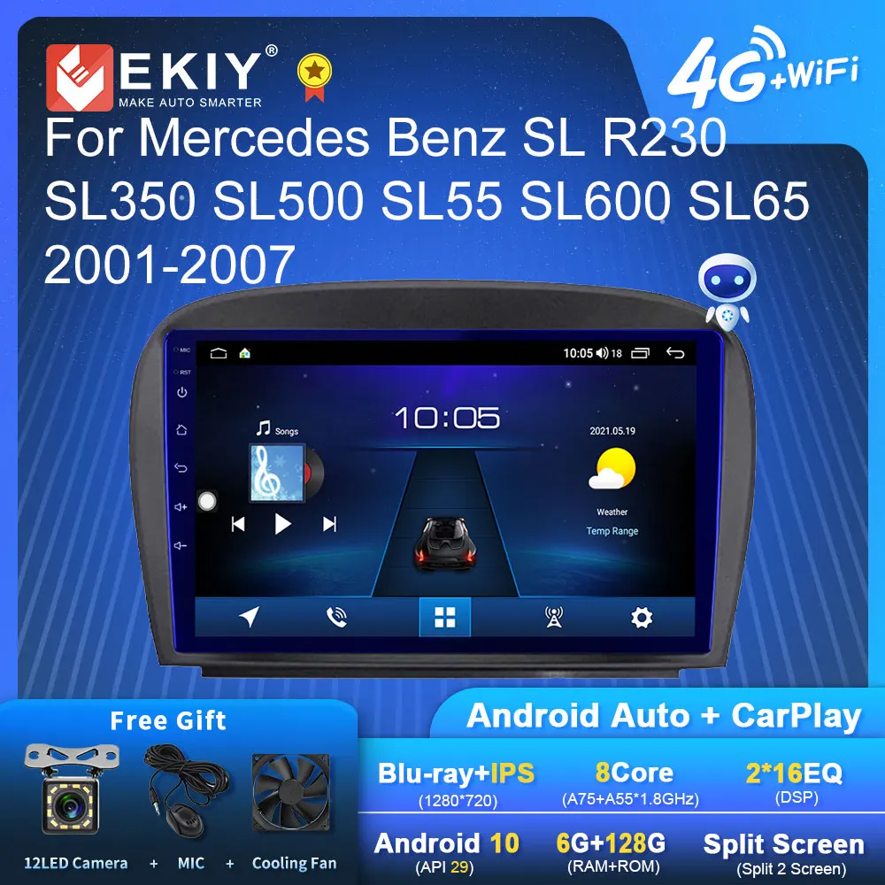 

EKIY S7T DSP Android Авторадио для Mercedes Benz SL R230 SL350 SL500 SL55 SL600 SL65 2001-2007 автомобильный радиоприемник Navi GPS стерео No 2din