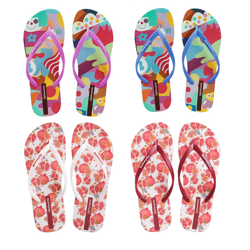 

Women's 2022 New Flip-flops Wear Joker Trend Printed Sandals And Non-slip Beach Slippers Soft Home Shoes In Summer Ladies Shoes