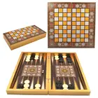 Золотой жемчужный нарды крупного размера 25x48x7 см от бренда star