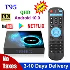 Оригинальный QHD TV Leadcool T95 Android 10 6K четырехъядерный Netflix медиаплеер Lxtream Android Smart TV телеприставка PK x96 Max Plus
