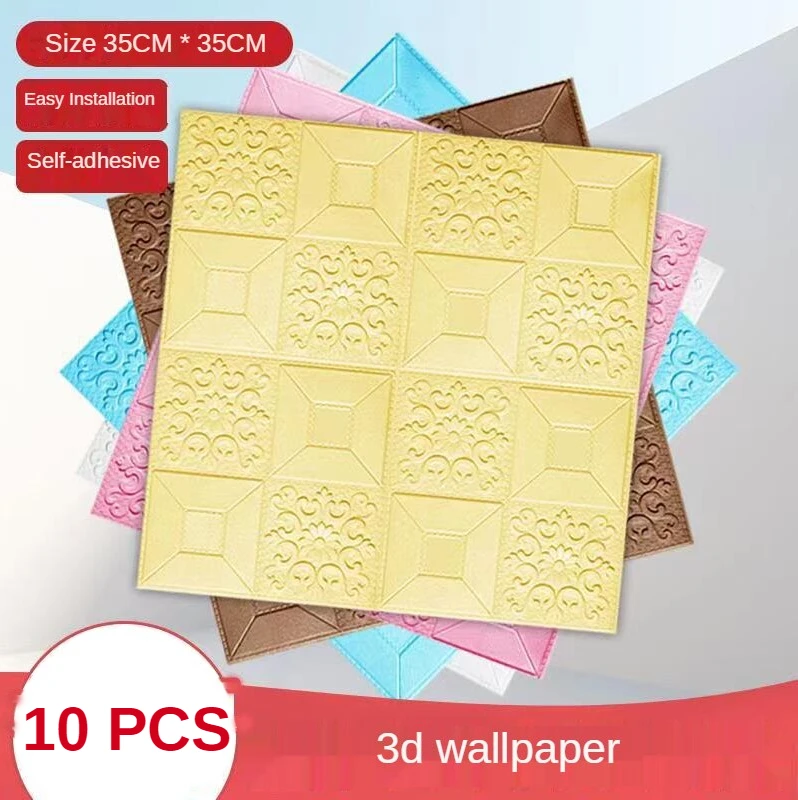 

Tinsevei Carved 3D wall Sticker Waterproof and Antifouling Wallpaper Self-adhesive Wallpaper Ceiling Bedroom Wallpaper Household