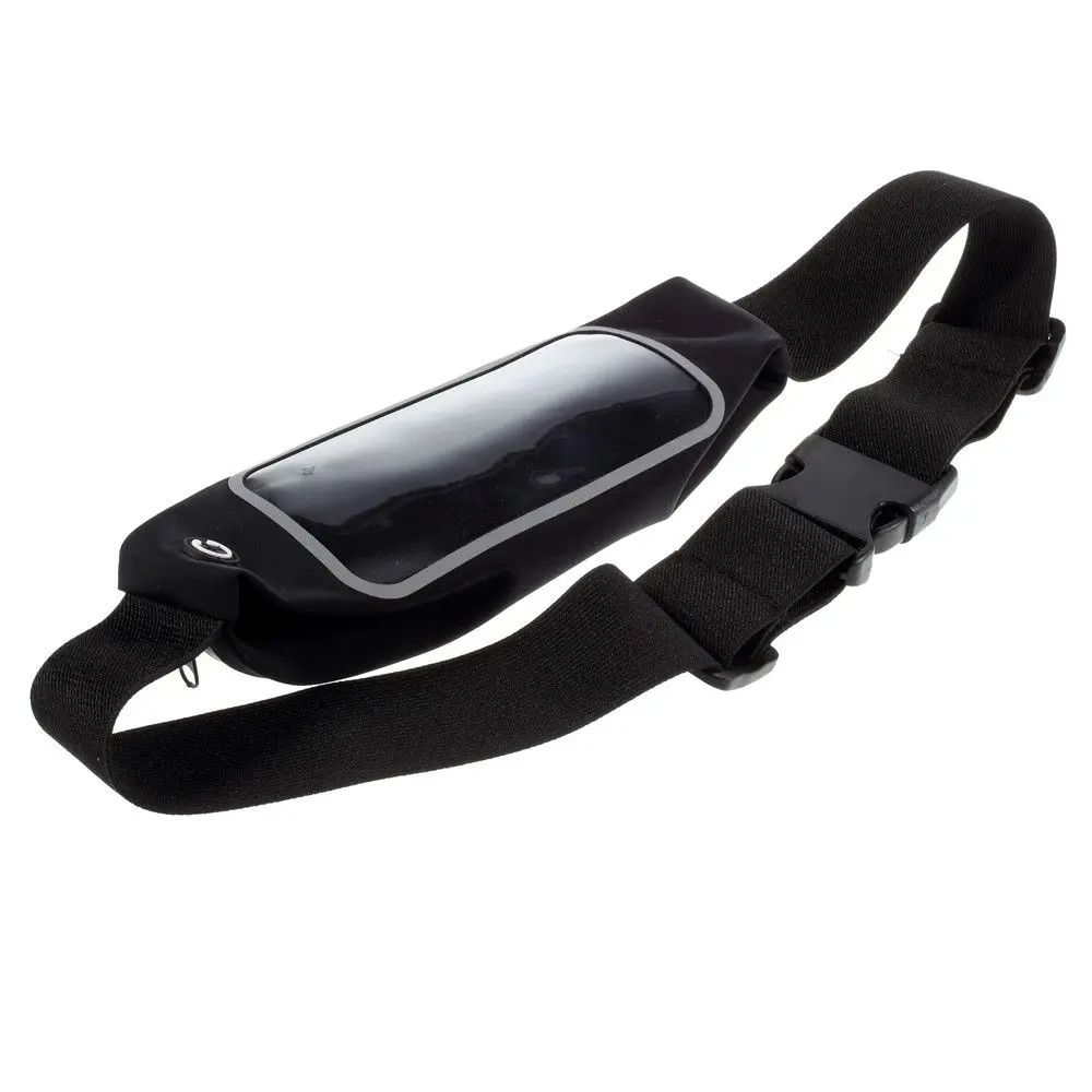 For DEXP GS150 (2019) waterproof running walking touch screen reflective fanny pack case-Black | Мобильные телефоны и