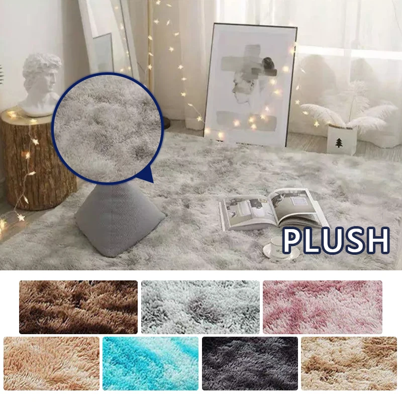 

Nordic Style Living Room Carpet Home Decor Children Bedroom Mat Soft And Fluffy Bedside Floor Thick Carpets