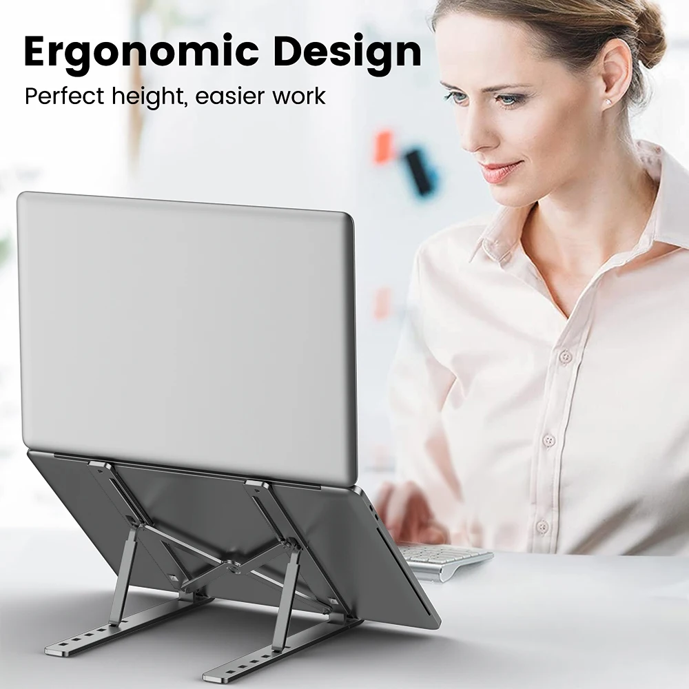 

Foldable Laptop Stand Aluminium Foldable Notebook Support Laptop Base MacBook Pro Holder Tablet Stand Computer For Air Pro ipad