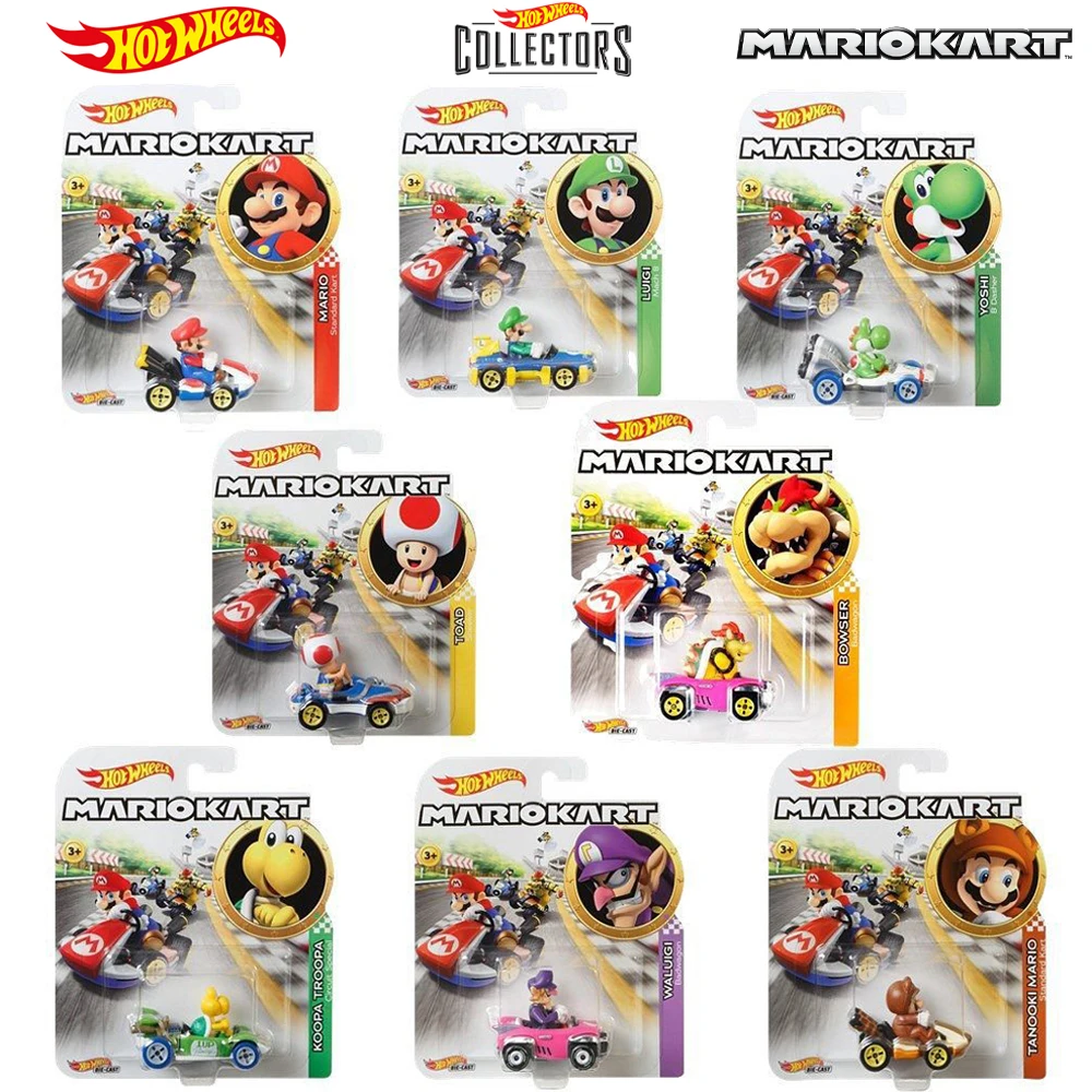 Hot Wheels Mario Kart Character Vehicles GBG25 - Оригинальные металлические продукты Waluigi Baby Wario |