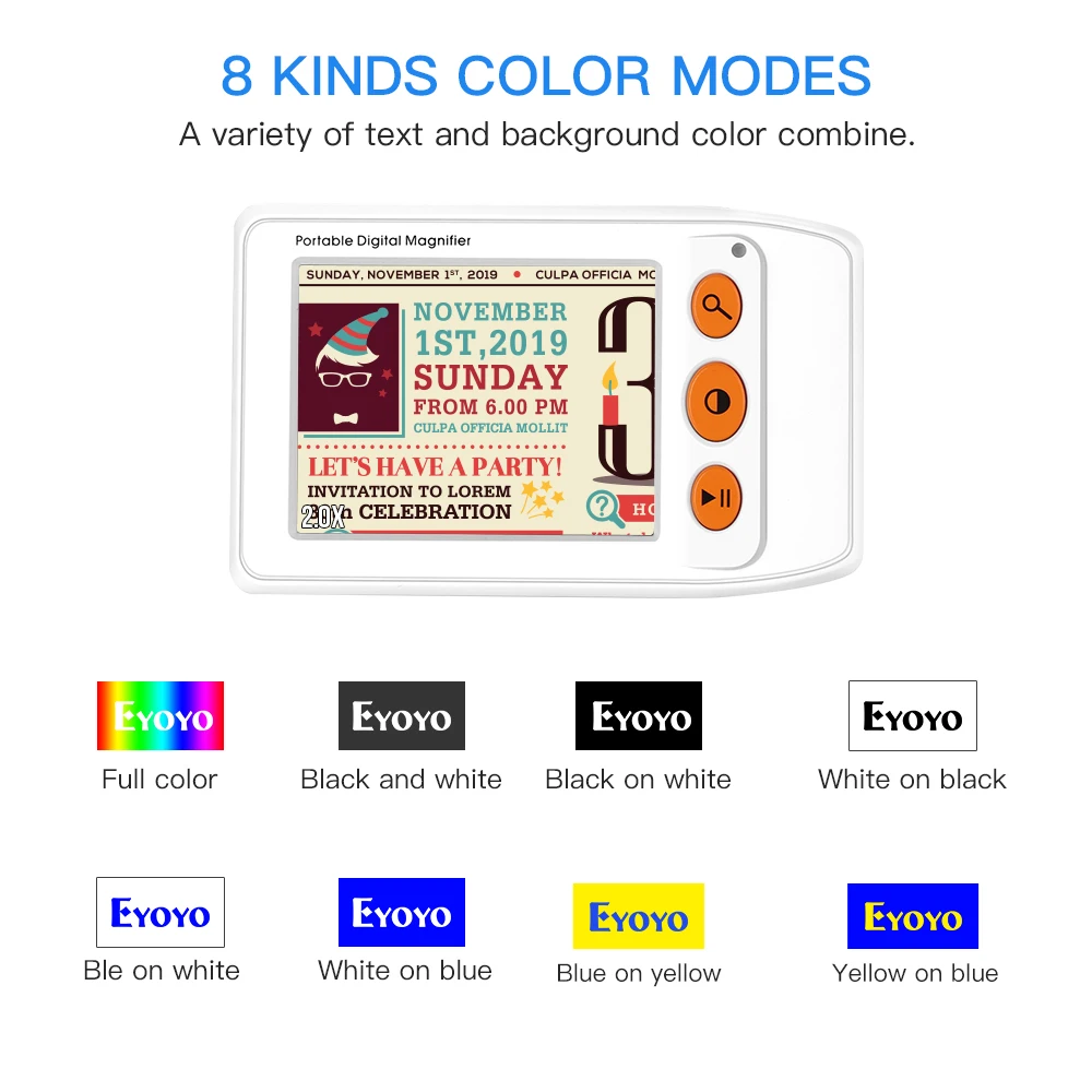 Eyoyo устройство для чтения 3 5 дюймовый ЖК-экран низкого видения складная ручка с