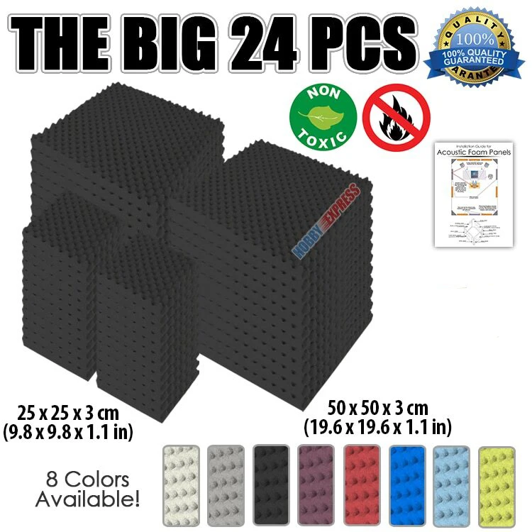 24 шт./комплект акустическая панель Arrowzoom в форме яичницы Звукопоглощающая