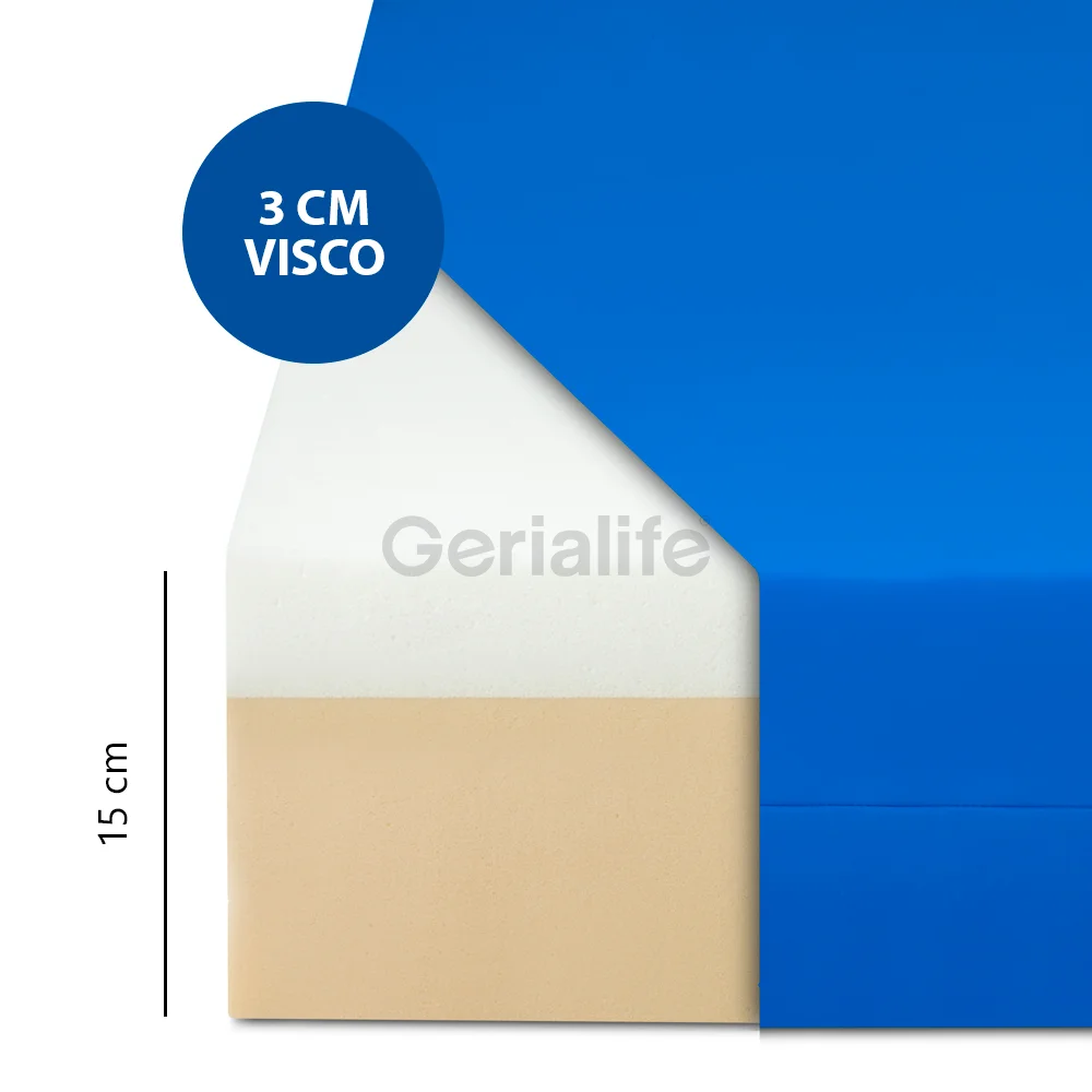 GERIALIFE®Colchón gerialtrico hospitalio Articulado | 3 см viscoelagica Funda Sanitaria непроницаемый Мебель