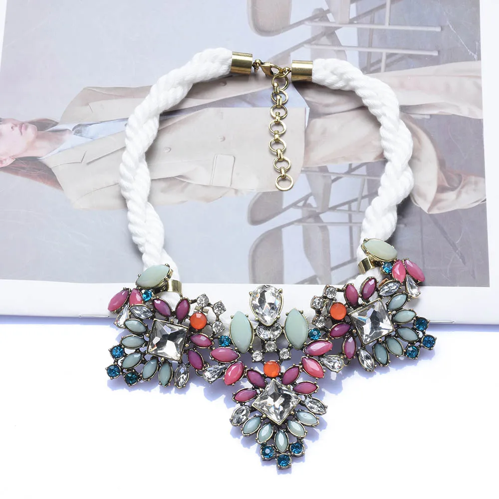 Модный бренд новый дизайн оптовая продажа белая веревка плетеная цепочка