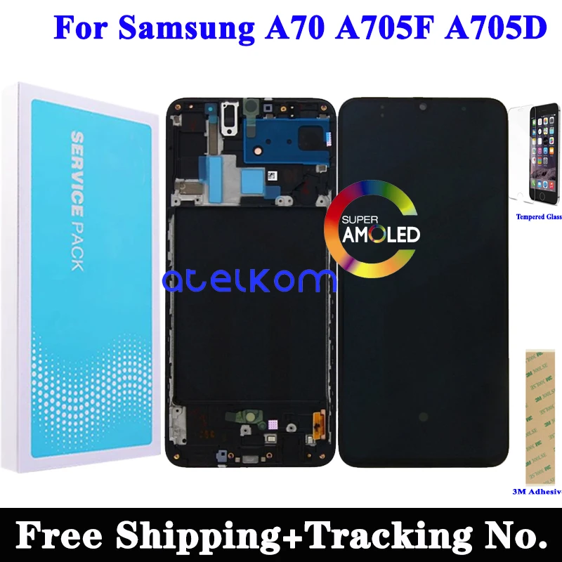 Оригинальный ЖК экран для Samsung A70 дисплей A705 A705F сенсорный дигитайзер в