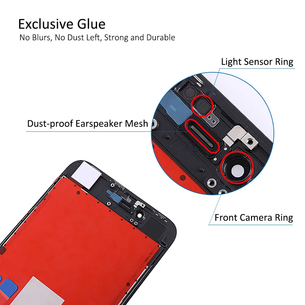 ЖК дисплей класса AAA +++ для iPhone8 Plus с 3D сенсорным экраном дигитайзер в сборе iPhone 8