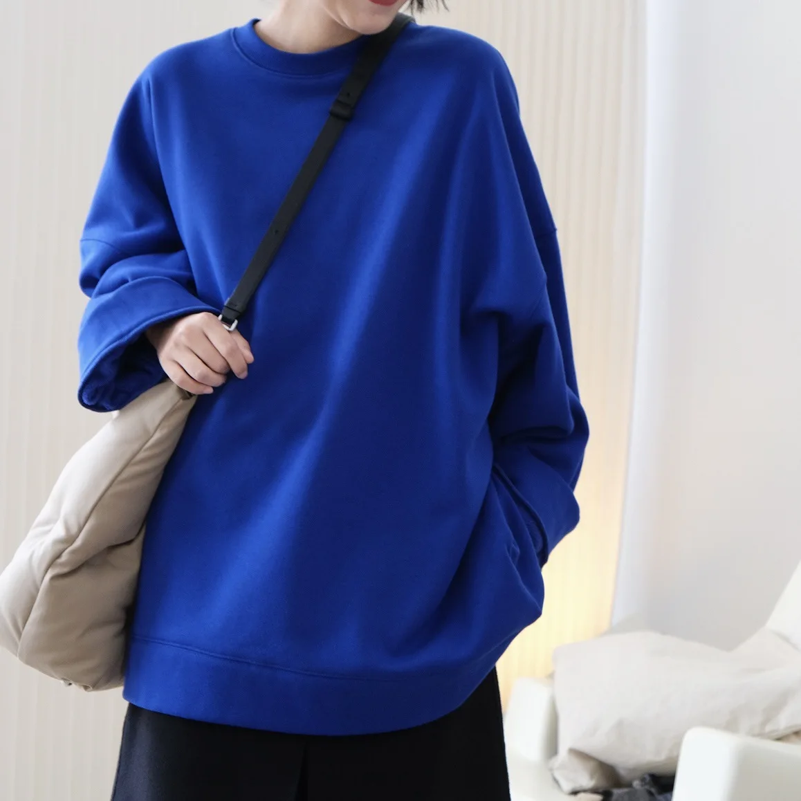 fall winter woman viscose cotton soft oversized sweatshort