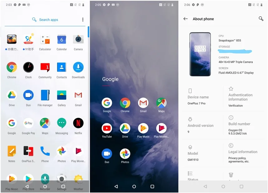 Смартфон Oneplus 7 Pro с глобальной ПЗУ, 6 ГБ, 128 ГБ, Snapdragon 855, 6,67 дюйма, AMOLED экран, 48мп, тройная камера, 30 Вт, зарядное устройство, NFC, 4000 мА/ч