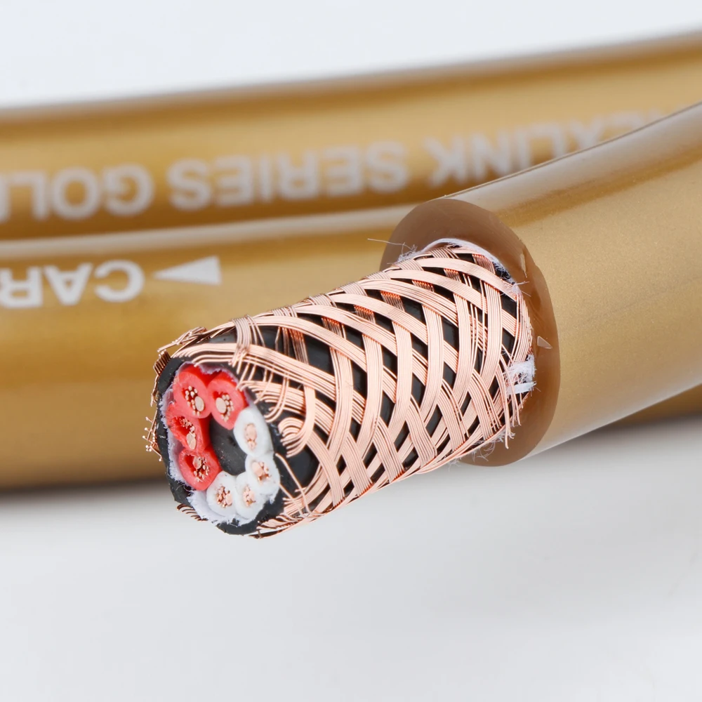 pair cardas hexlink gold five 5 c occ copper hifi speaker cable hi end crystal copper loudspeaker cable with banana plug free global shipping